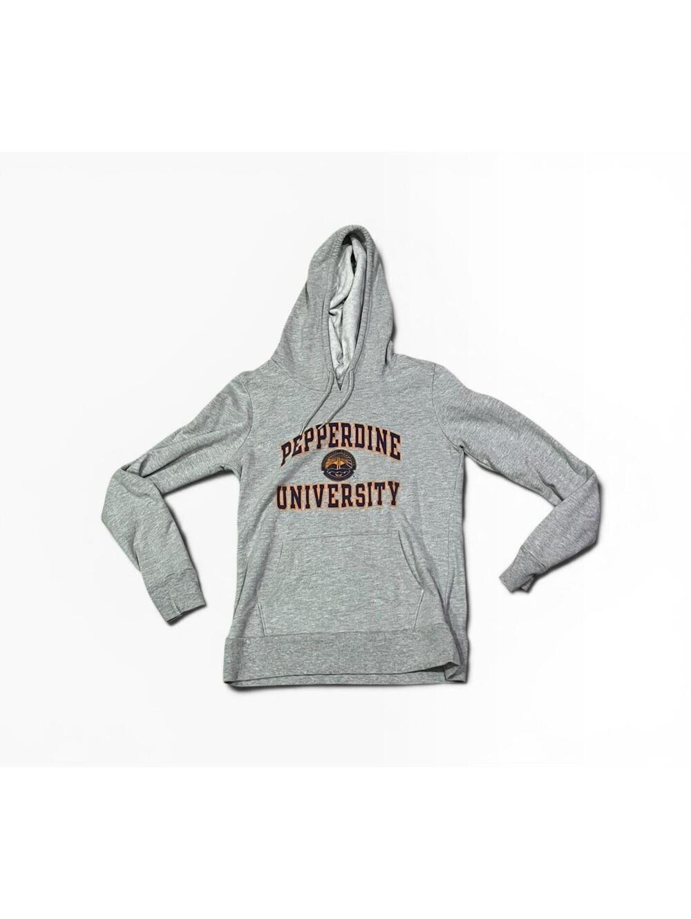 Champion Pepperdine University Hoodie Womens Small Gray Spellout Pullover